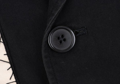 Yohji Yamamoto POUR HOMME Alphabet Patch Jacket Black Size S