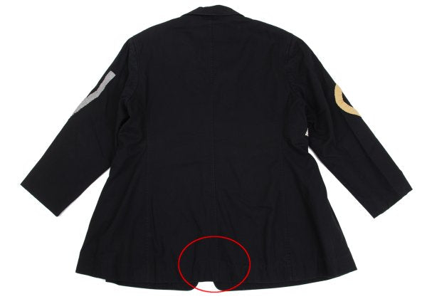 Yohji Yamamoto POUR HOMME Alphabet Patch Jacket Black Size S