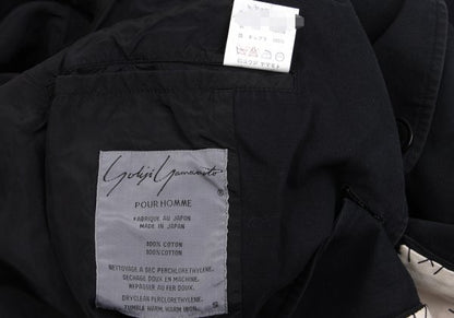 Yohji Yamamoto POUR HOMME Alphabet Patch Jacket Black Size S