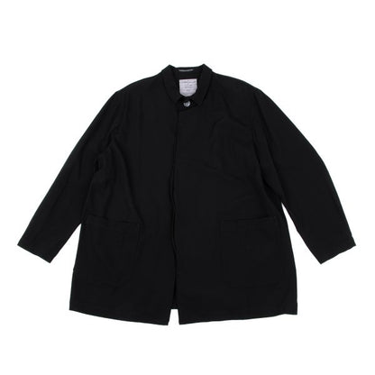 Yohji Yamamoto POUR HOMME Black Wool Fly-Front Jacket Size S