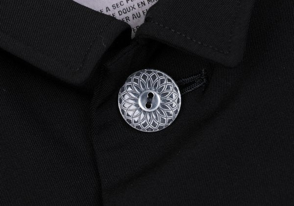 Yohji Yamamoto POUR HOMME Black Wool Fly-Front Jacket Size S