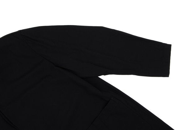 Yohji Yamamoto POUR HOMME Black Wool Fly-Front Jacket Size S