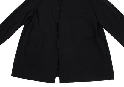Yohji Yamamoto POUR HOMME Black Wool Fly-Front Jacket Size S