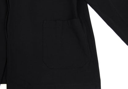 Yohji Yamamoto POUR HOMME Black Wool Fly-Front Jacket Size S