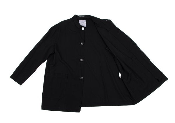 Yohji Yamamoto POUR HOMME Black Wool Fly-Front Jacket Size S