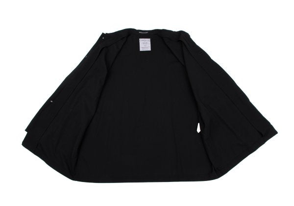 Yohji Yamamoto POUR HOMME Black Wool Fly-Front Jacket Size S