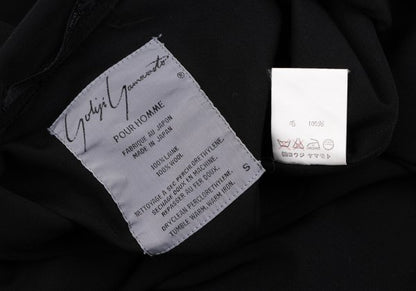 Yohji Yamamoto POUR HOMME Black Wool Fly-Front Jacket Size S