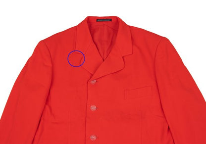 Yohji Yamamoto POUR HOMME Rayon Lapel Jacket Red Size M