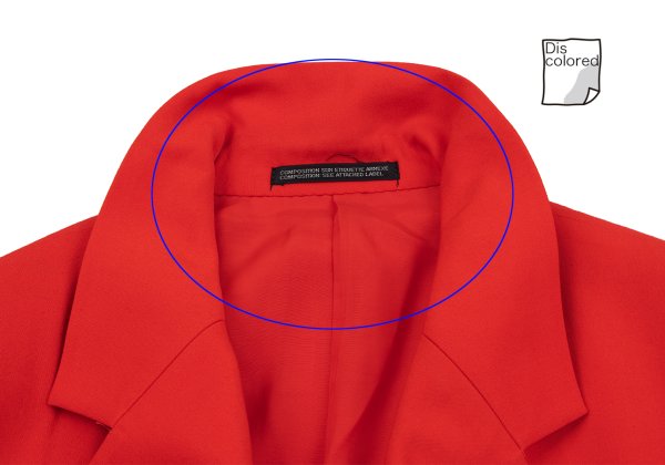 Yohji Yamamoto POUR HOMME Rayon Lapel Jacket Red Size M