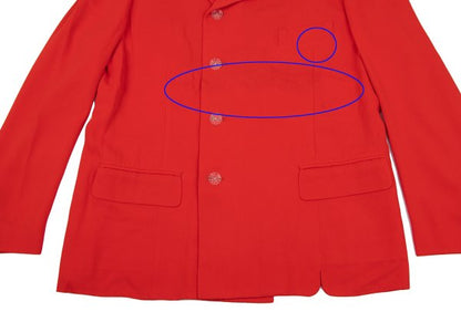 Yohji Yamamoto POUR HOMME Rayon Lapel Jacket Red Size M