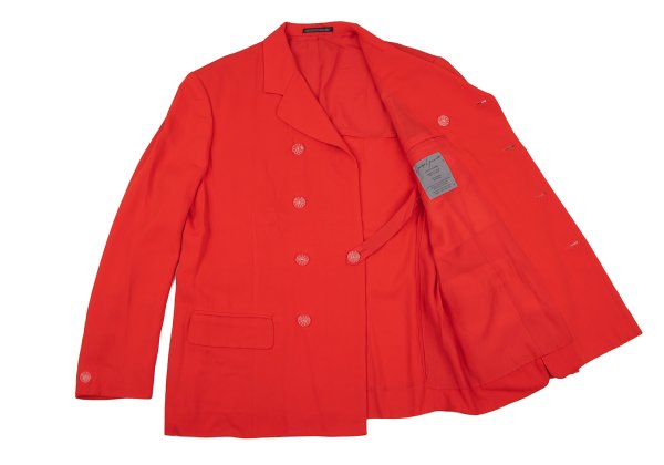 Yohji Yamamoto POUR HOMME Rayon Lapel Jacket Red Size M