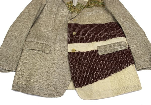 Yohji Yamamoto POUR HOMME 94SS Jute Tweed Beige Jacket Size M