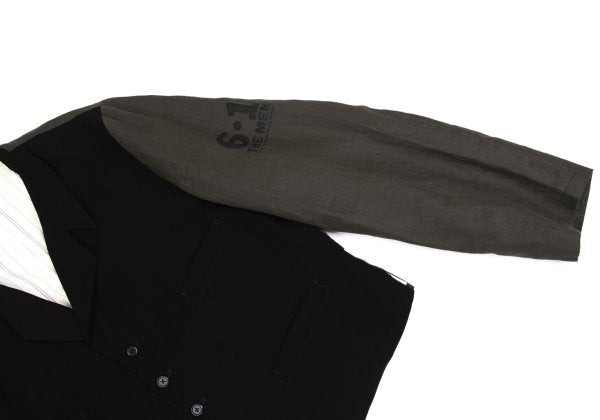 Yohji Yamamoto POUR HOMME 91AW Back Jacket Black Size M