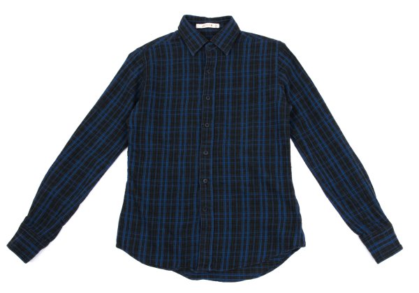 45rpm& Cotton Check Long Sleeve Shirt Blue Size 2