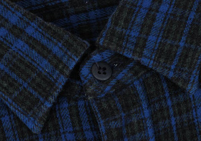 45rpm& Cotton Check Long Sleeve Shirt Blue Size 2