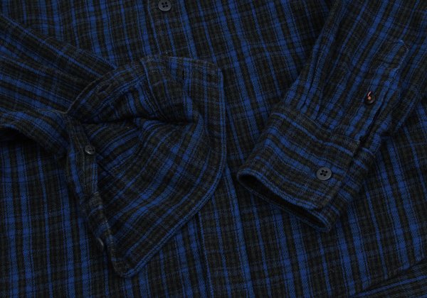 45rpm& Cotton Check Long Sleeve Shirt Blue Size 2
