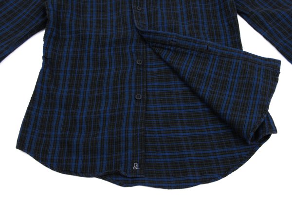 45rpm& Cotton Check Long Sleeve Shirt Blue Size 2