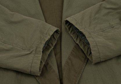 KAPITAL Cotton Nylon Ripstop Collarless Jacket Khaki Size 1