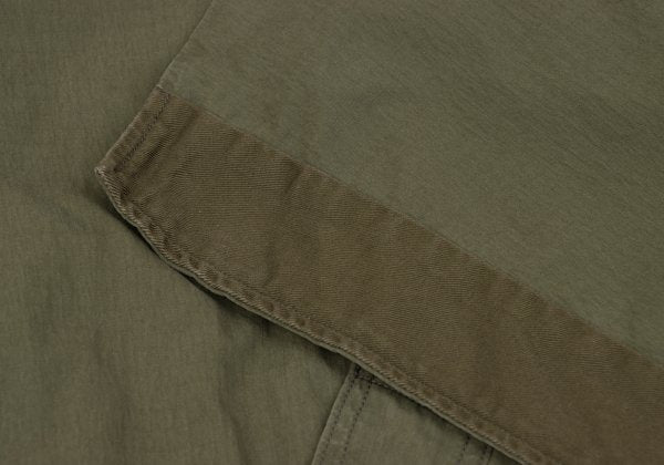 KAPITAL Cotton Nylon Ripstop Collarless Jacket Khaki Size 1