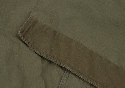 KAPITAL Cotton Nylon Ripstop Collarless Jacket Khaki Size 1