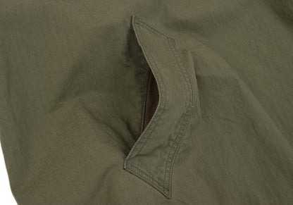 KAPITAL Cotton Nylon Ripstop Collarless Jacket Khaki Size 1