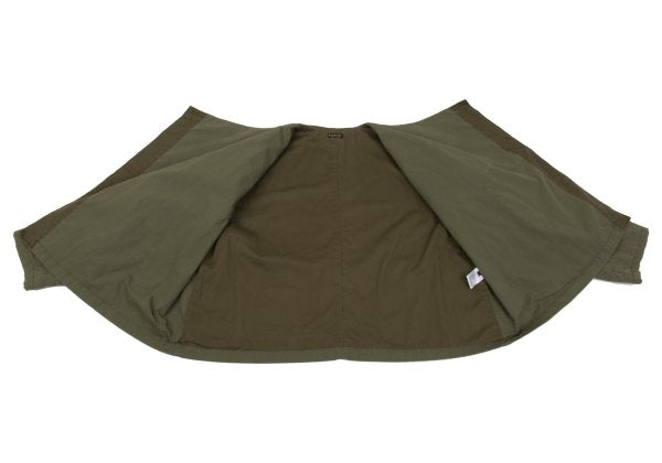 KAPITAL Cotton Nylon Ripstop Collarless Jacket Khaki Size 1