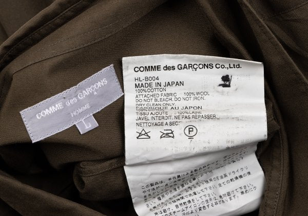 COMME des GARCONS HOMME Cotton Wool Shirt Brown Size L