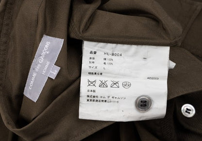 COMME des GARCONS HOMME Cotton Wool Shirt Brown Size L