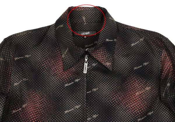 Jean Paul GAULTIER HOMME objet Cotton Black Red Jacket Size 48