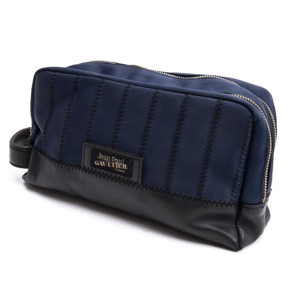 Jean Paul GAULTIER HOMME Navy Double Compartment Clutch Bag