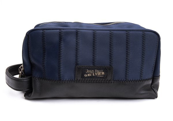 Jean Paul GAULTIER HOMME Navy Double Compartment Clutch Bag