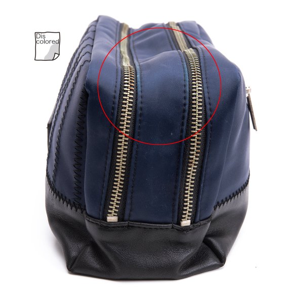 Jean Paul GAULTIER HOMME Navy Double Compartment Clutch Bag
