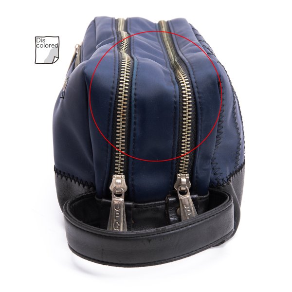 Jean Paul GAULTIER HOMME Navy Double Compartment Clutch Bag