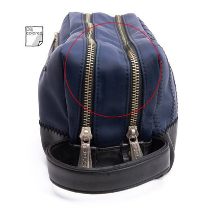 Jean Paul GAULTIER HOMME Navy Double Compartment Clutch Bag