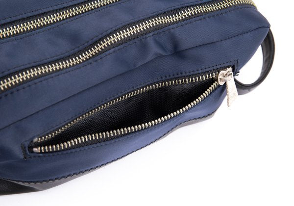 Jean Paul GAULTIER HOMME Navy Double Compartment Clutch Bag