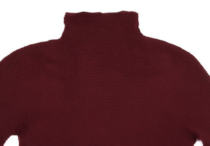 ISSEY MIYAKE me Stretch Pleats High-Neck Top Bordeaux Size F