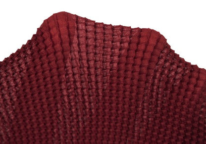 ISSEY MIYAKE me Stretch Pleats High-Neck Top Bordeaux Size F