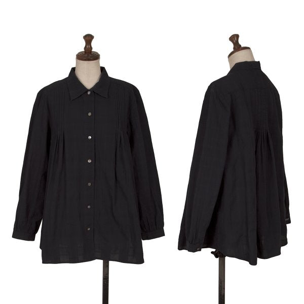 Mademoiselle NON NON Cotton Shadow Blouse Navy Size 38M