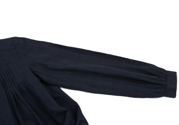 Mademoiselle NON NON Cotton Shadow Blouse Navy Size 38M