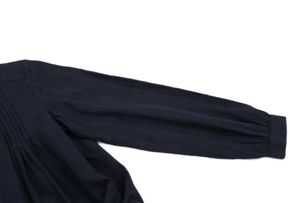 Mademoiselle NON NON Cotton Shadow Blouse Navy Size 38M