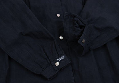 Mademoiselle NON NON Cotton Shadow Blouse Navy Size 38M