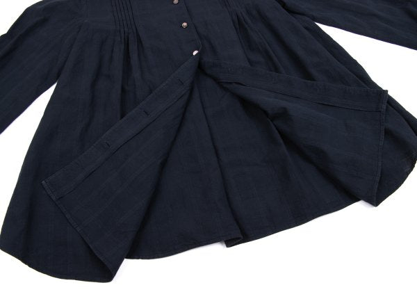 Mademoiselle NON NON Cotton Shadow Blouse Navy Size 38M