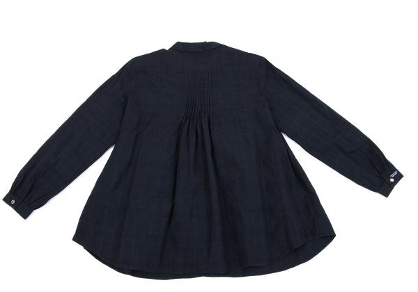 Mademoiselle NON NON Cotton Shadow Blouse Navy Size 38M