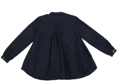 Mademoiselle NON NON Cotton Shadow Blouse Navy Size 38M