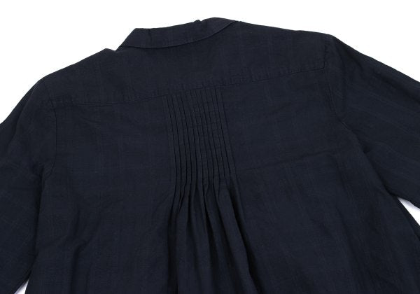 Mademoiselle NON NON Cotton Shadow Blouse Navy Size 38M