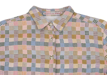 Mademoiselle NON NON Multi-Check Flannel Shirt Size 38M