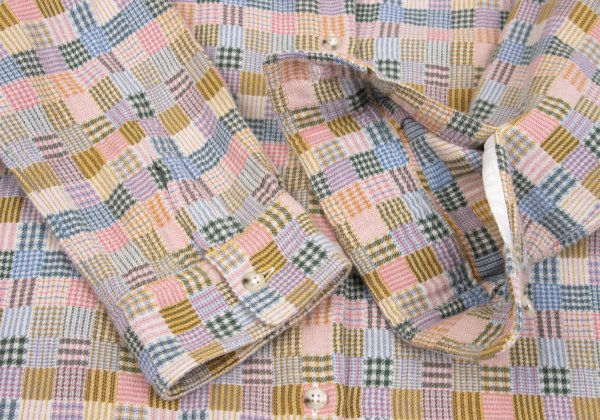 Mademoiselle NON NON Multi-Check Flannel Shirt Size 38M