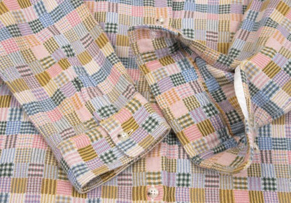 Mademoiselle NON NON Multi-Check Flannel Shirt Size 38M