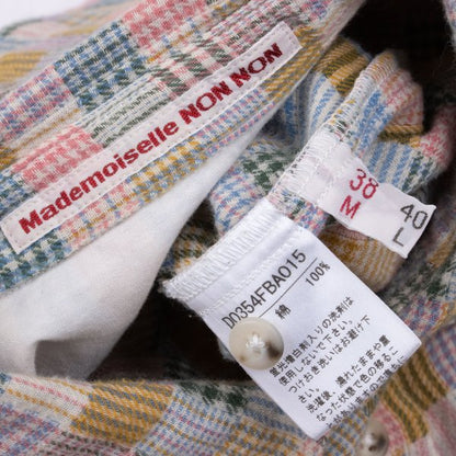 Mademoiselle NON NON Multi-Check Flannel Shirt Size 38M