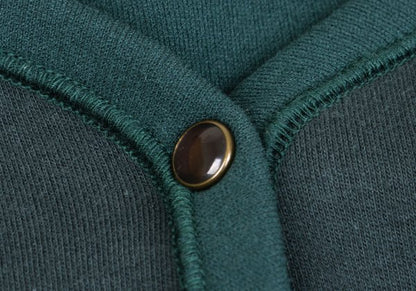 Mademoiselle NON NON Cotton Piping Cardigan Green Size 38M